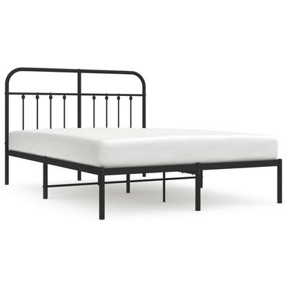 Giroletto con Testiera in Metallo Nero 140x190 cm | homemem39