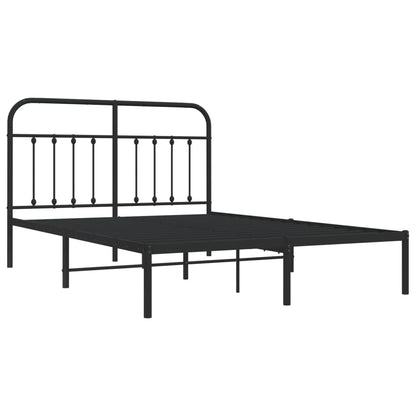 Giroletto con Testiera in Metallo Nero 140x190 cm | homemem39
