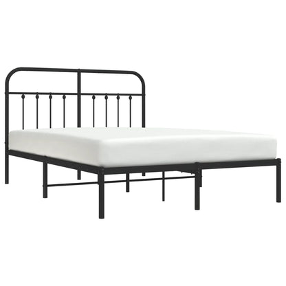 Giroletto con Testiera in Metallo Nero 140x190 cm | homemem39