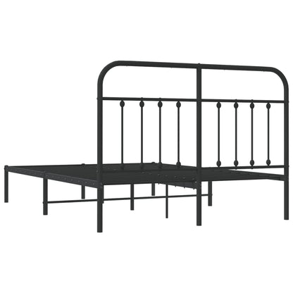Giroletto con Testiera in Metallo Nero 140x190 cm | homemem39