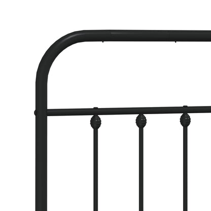Giroletto con Testiera in Metallo Nero 140x190 cm | homemem39