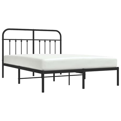 Giroletto con Testiera in Metallo Nero 150x200 cm | homemem39
