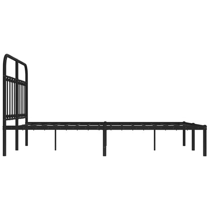 Giroletto con Testiera in Metallo Nero 150x200 cm | homemem39