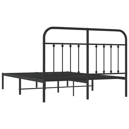 Giroletto con Testiera in Metallo Nero 150x200 cm | homemem39