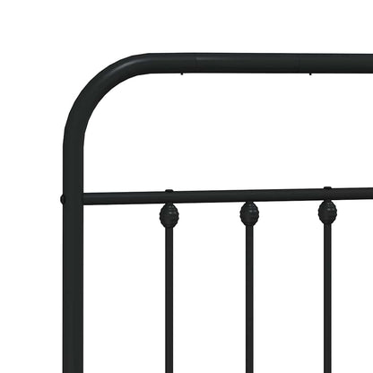 Giroletto con Testiera in Metallo Nero 150x200 cm | homemem39