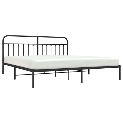 Giroletto con Testiera in Metallo Nero 200x200 cm | homemem39