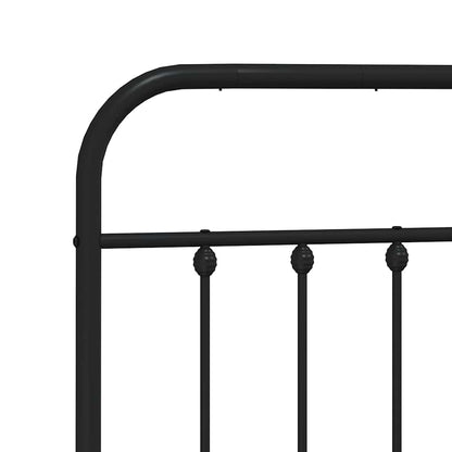 Giroletto con Testiera in Metallo Nero 200x200 cm | homemem39