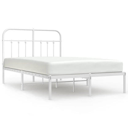 Giroletto con Testiera Metallo Bianco 120x190 cm | homemem39