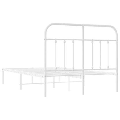 Giroletto con Testiera Metallo Bianco 120x190 cm | homemem39
