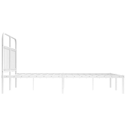 Giroletto con Testiera Metallo Bianco 150x200 cm