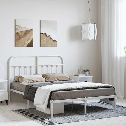 Giroletto con Testiera Metallo Bianco 150x200 cm | homemem39