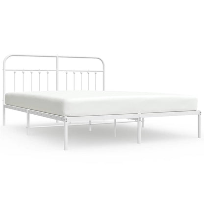 Giroletto con Testiera Metallo Bianco 180x200 cm | homemem39