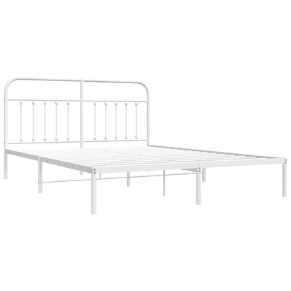 Giroletto con Testiera Metallo Bianco 180x200 cm | homemem39
