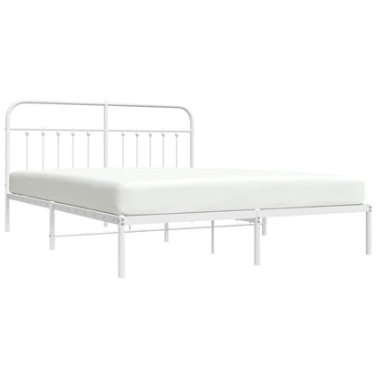 Giroletto con Testiera Metallo Bianco 180x200 cm | homemem39