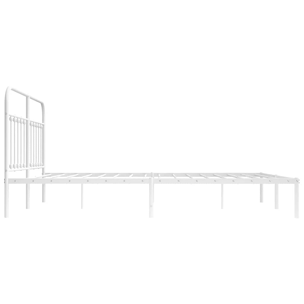 Giroletto con Testiera Metallo Bianco 180x200 cm | homemem39