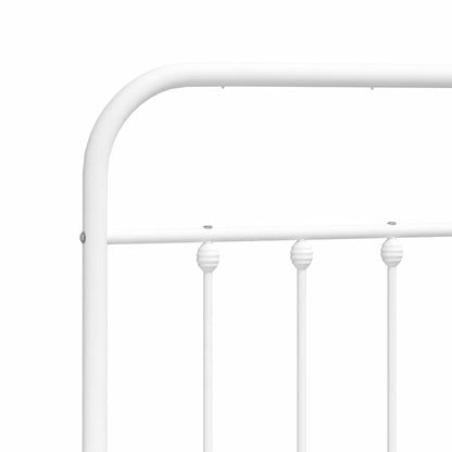 Giroletto con Testiera e Pediera Metallo Bianco 183x213 cm | homemem39