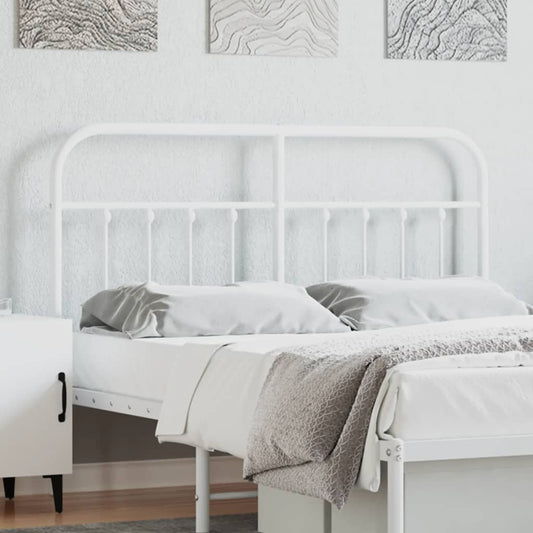 Testiera in Metallo Bianco 135 cm