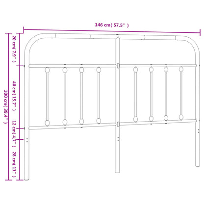 Testiera di Ricambio in Metallo Bianco 140 cm | homemem39