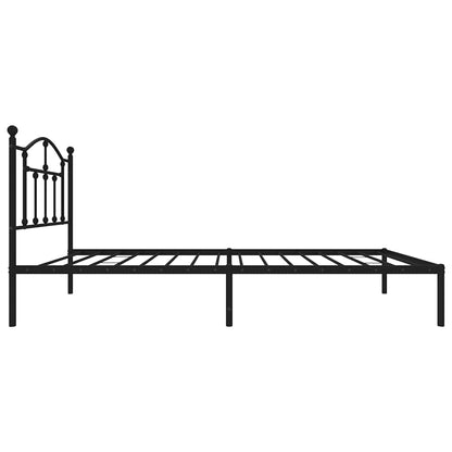 Giroletto con Testiera in Metallo Nero 90x190 cm | homemem39