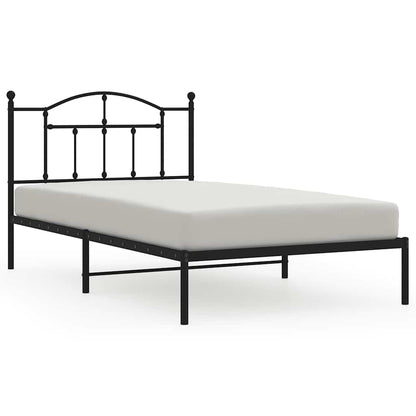 Giroletto con Testiera Metallo Nero 100x200 cm | homemem39