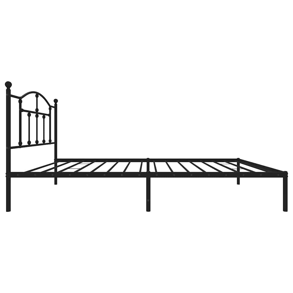 Giroletto con Testiera Metallo Nero 100x200 cm | homemem39