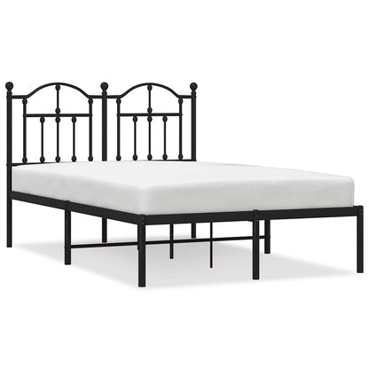 Giroletto con Testiera in Metallo Nero 120x190 cm