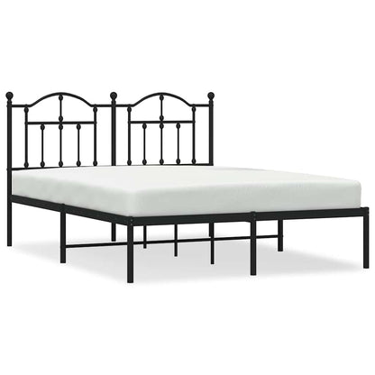 Giroletto con Testiera in Metallo Nero 135x190 cm | homemem39