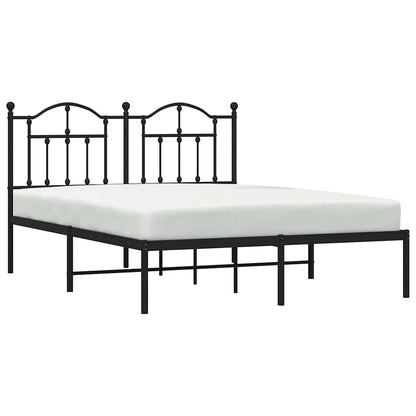 Giroletto con Testiera in Metallo Nero 135x190 cm | homemem39