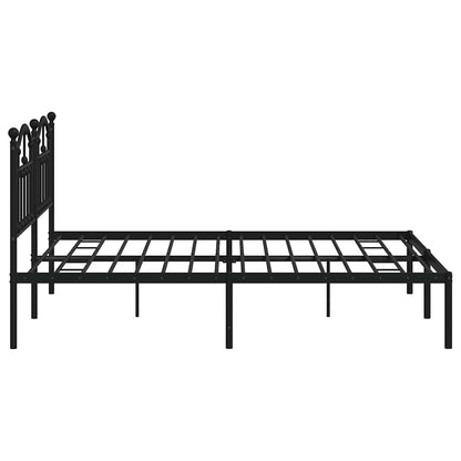 Giroletto con Testiera in Metallo Nero 160x200 cm | homemem39