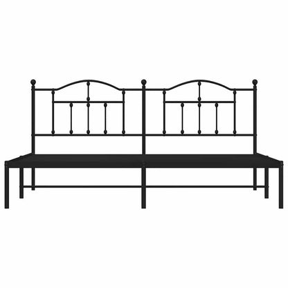 Giroletto con Testiera in Metallo Nero 193x203 cm