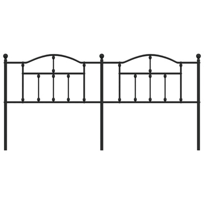 Testiera in Metallo Nero 200 cm - homemem39