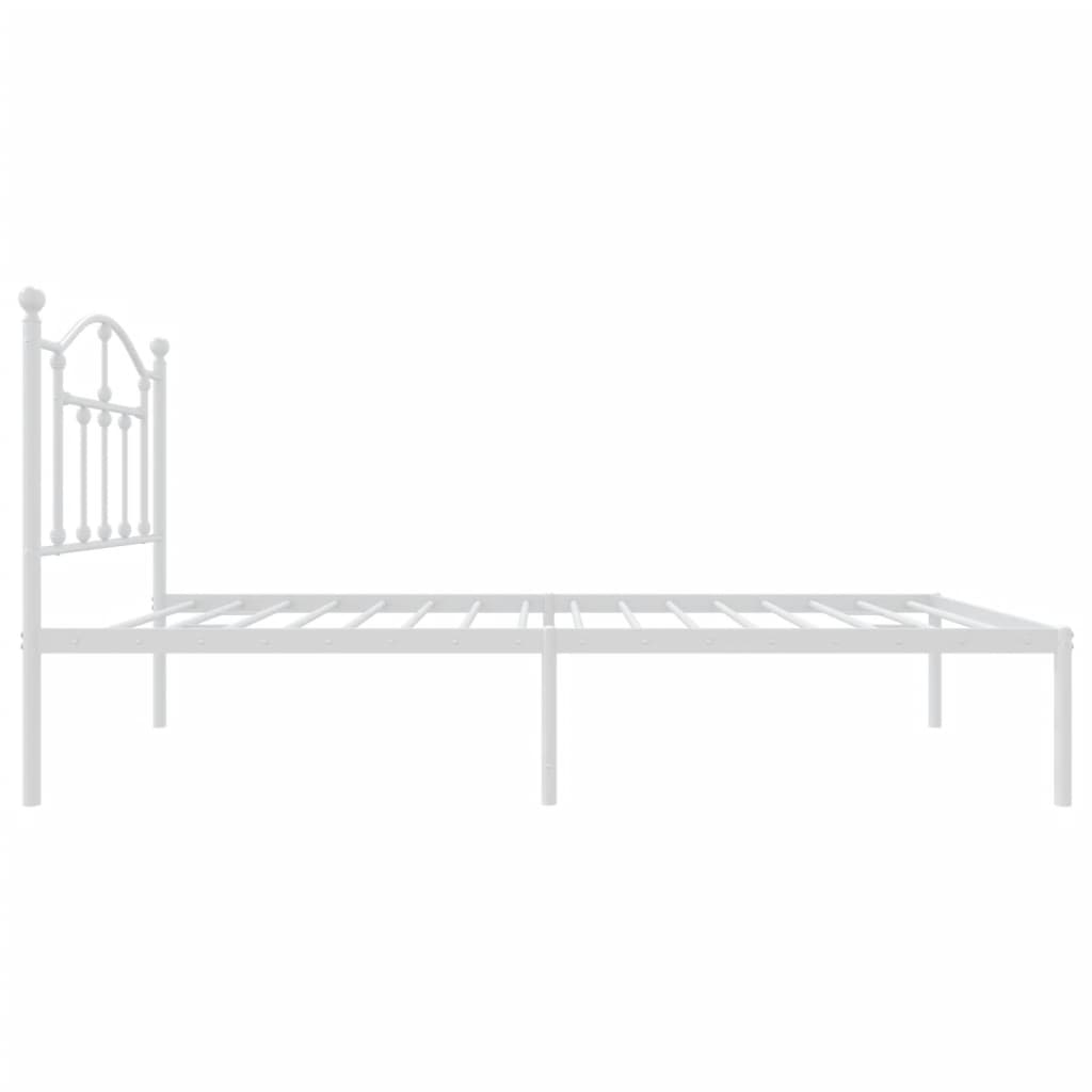Giroletto senza Materaso con Testiera Metallo Bianco 75x190 cm