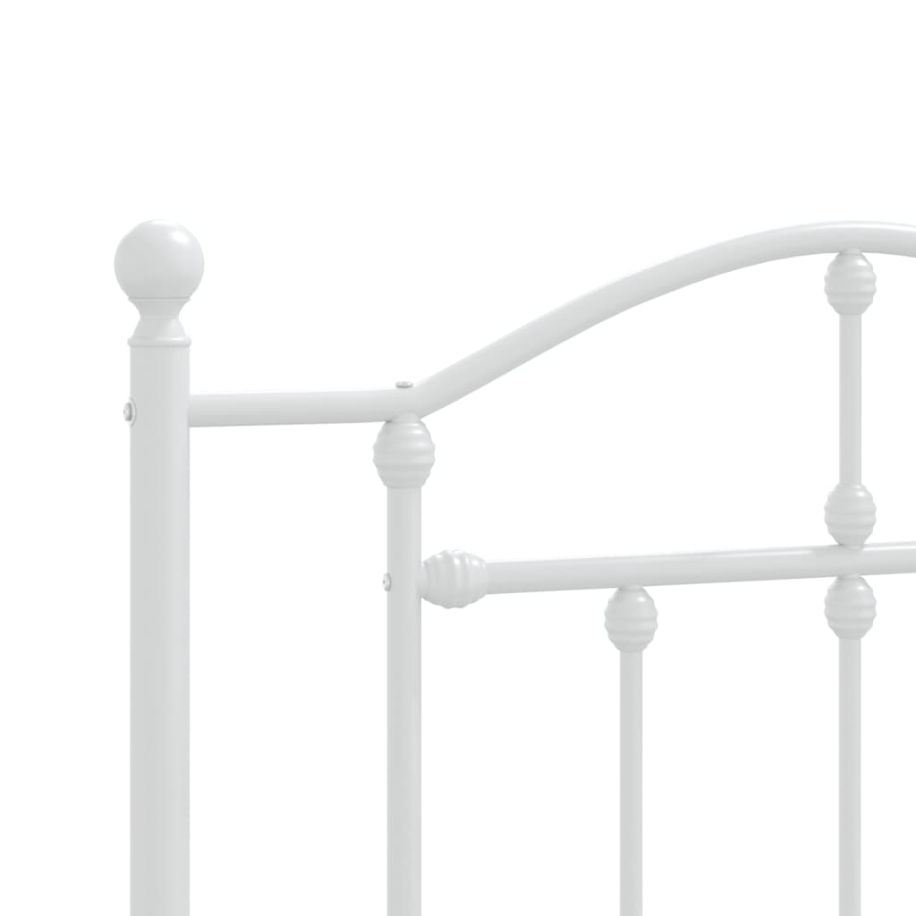 Giroletto senza Materaso con Testiera Metallo Bianco 75x190 cm