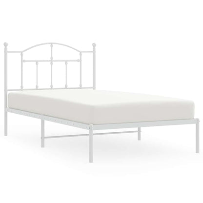 Giroletto con Testiera Metallo Bianco 100x190 cm | homemem39