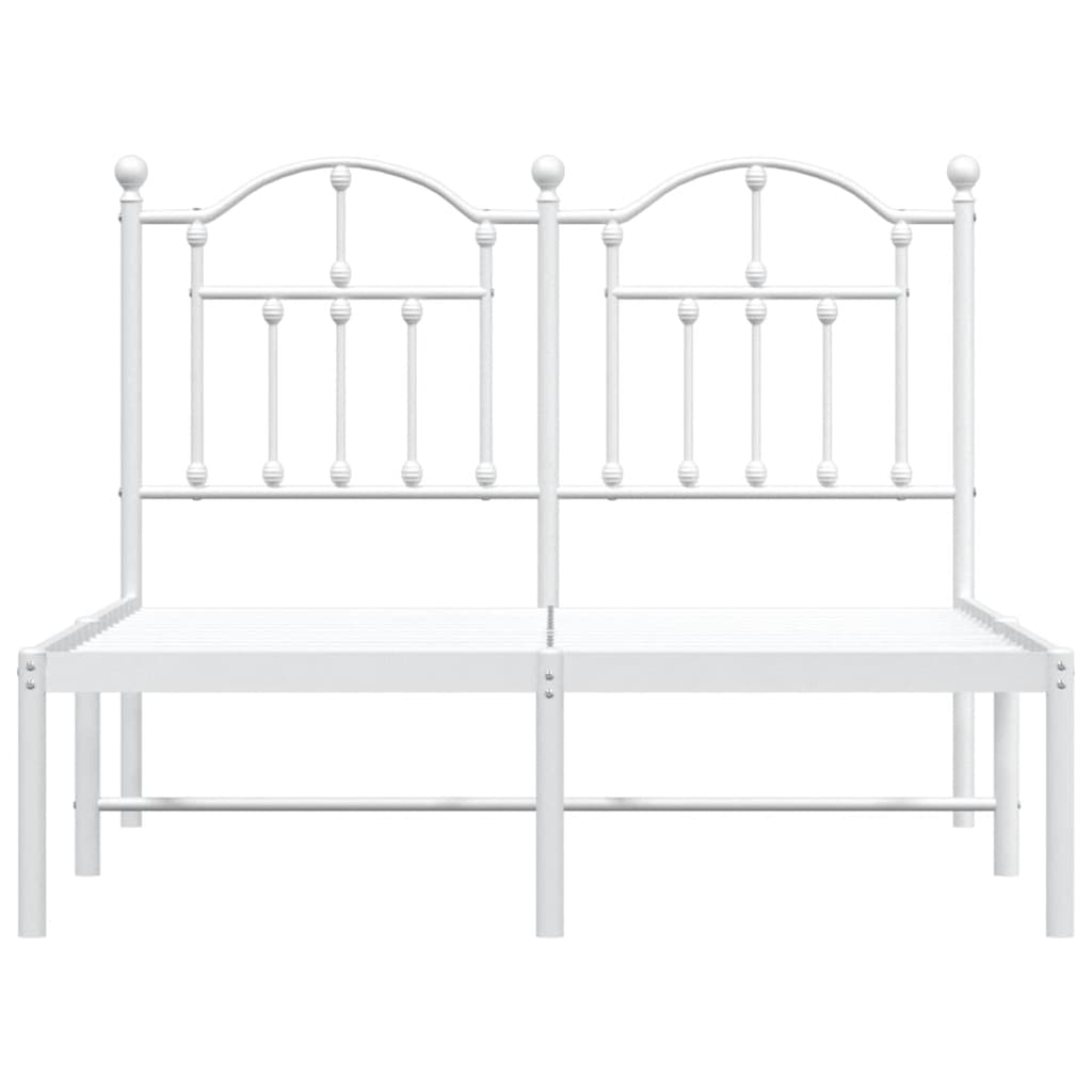 Giroletto con Testiera in Metallo Bianco 120x200 cm | homemem39