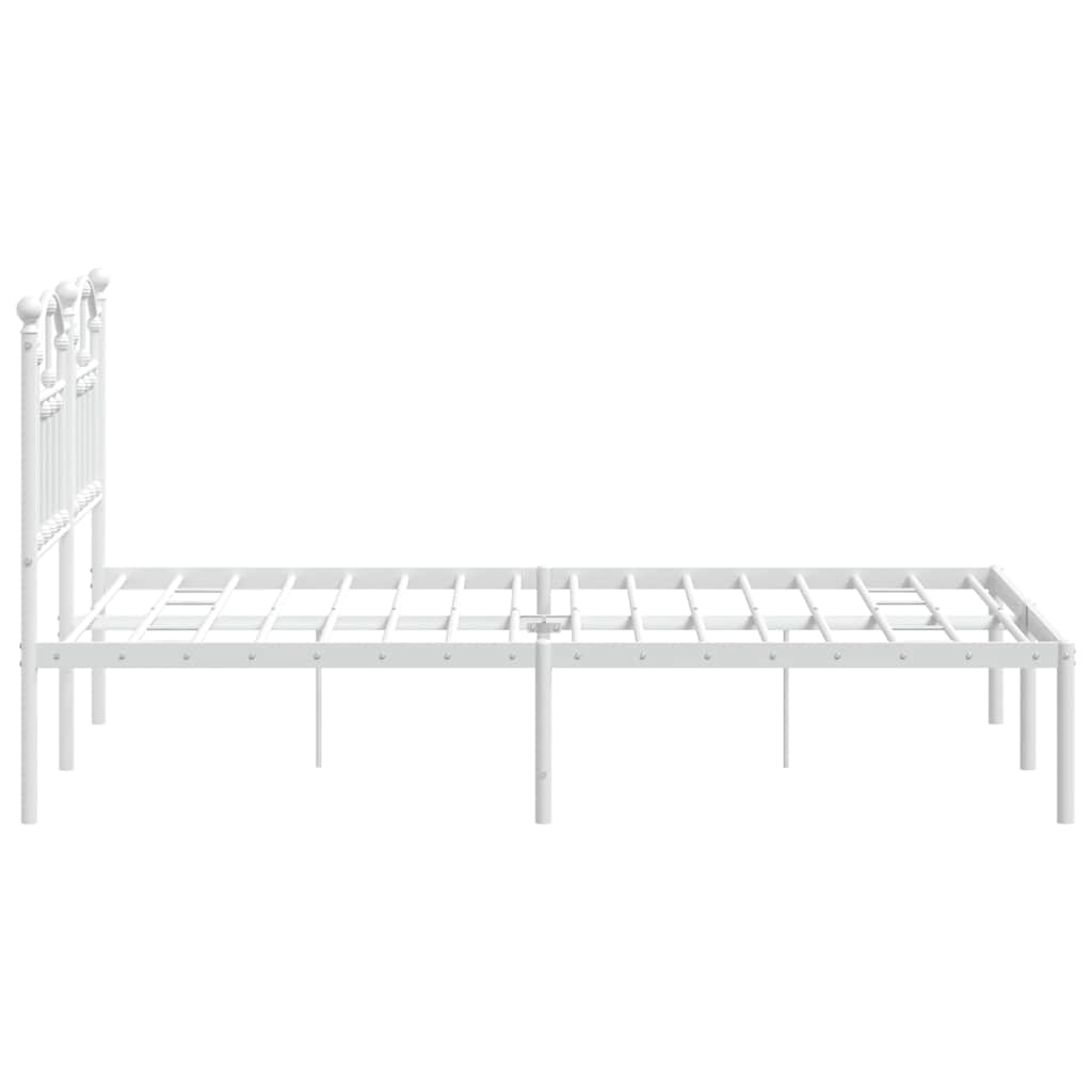 Giroletto con Testiera in Metallo Bianco 120x200 cm | homemem39