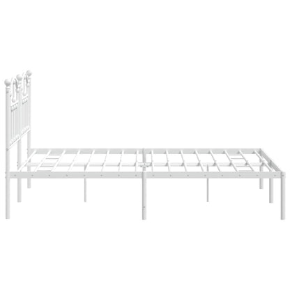 Giroletto con Testiera Metallo Bianco 135x190 cm