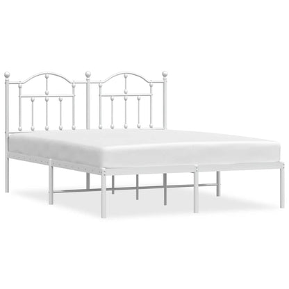 Giroletto con Testiera Metallo Bianco 140x190 cm | homemem39