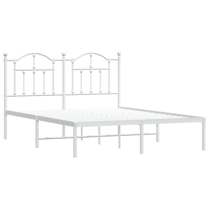 Giroletto con Testiera Metallo Bianco 140x190 cm | homemem39