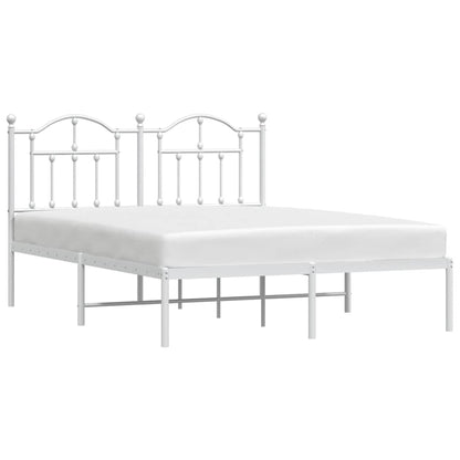 Giroletto con Testiera Metallo Bianco 150x200 cm