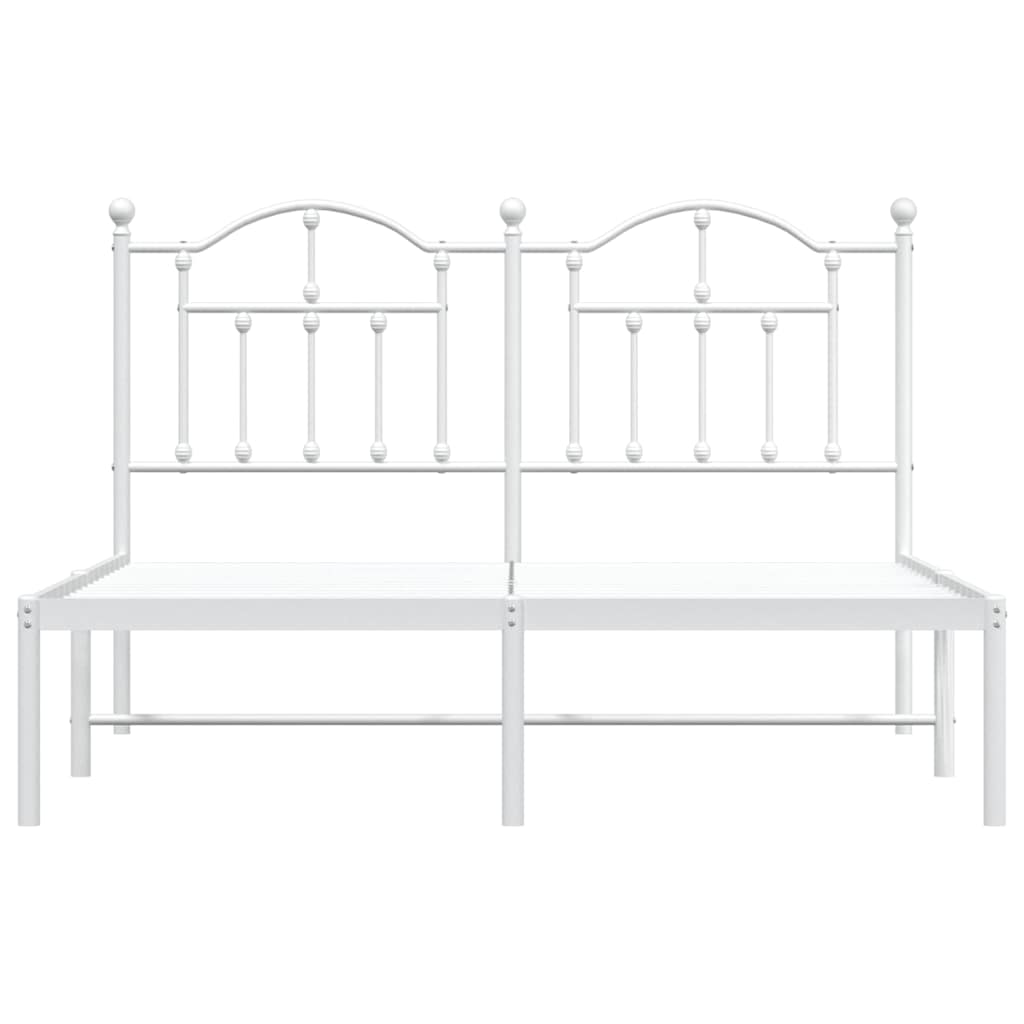 Giroletto con Testiera Metallo Bianco 150x200 cm