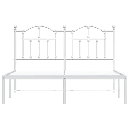 Giroletto con Testiera Metallo Bianco 150x200 cm