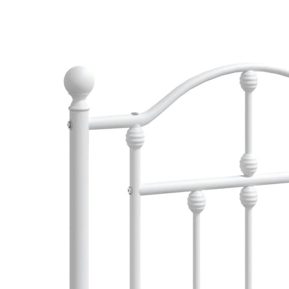 Giroletto con Testiera Metallo Bianco 180x200 cm | homemem39