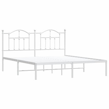 Giroletto con Testiera Metallo Bianco 183x213 cm | homemem39