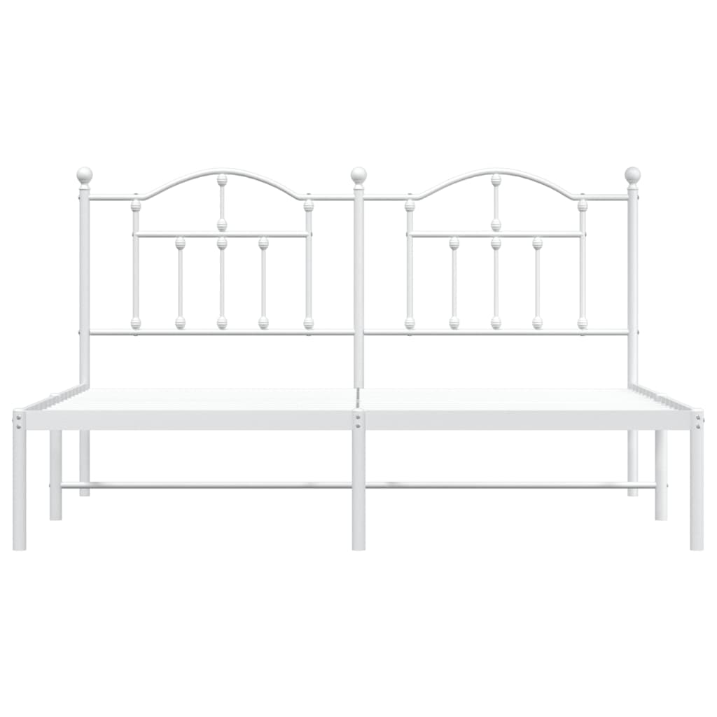 Giroletto con Testiera Metallo Bianco 183x213 cm | homemem39