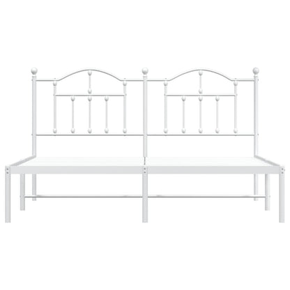 Giroletto con Testiera Metallo Bianco 183x213 cm | homemem39