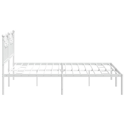 Giroletto con Testiera Metallo Bianco 183x213 cm | homemem39