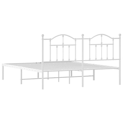 Giroletto con Testiera Metallo Bianco 183x213 cm | homemem39