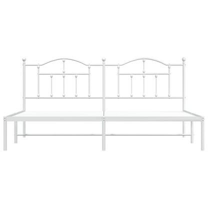Giroletto con Testiera Metallo Bianco 200x200 cm | homemem39