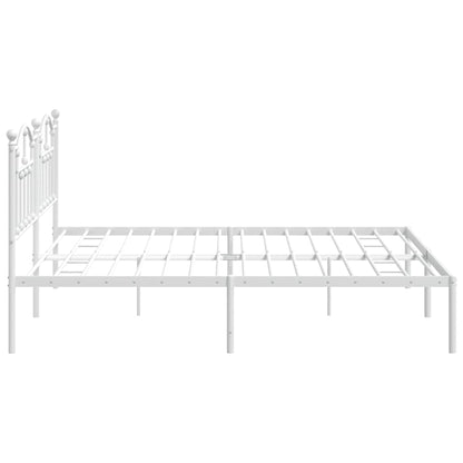 Giroletto con Testiera Metallo Bianco 200x200 cm | homemem39